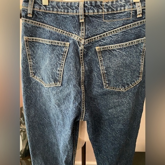Zara HIGH RISE MOM JEANS DARK BLUE SZ US6 - Picture 11 of 12